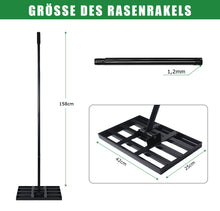 Lade das Bild in den Galerie-Viewer, Rasenrakel Nivellierrechen Rasen Rakel, Metallstiel Rasenwerkzeug, zum Rasensanden Nivellieren Einebnen von Rasenflächen, für Garten Hof Golfplatz Rasenpflege alle Rasenbereiche