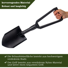 Lade das Bild in den Galerie-Viewer, Klappspaten , Spaten Garten , Schaufel aus hochfestem Karbonstahl , Gebrauch für Outdoor-Aktivitäten, Camping, Schneeschaufeln, Gartenarbeit, Graben