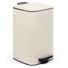 Lade das Bild in den Galerie-Viewer, Kosmetikeimer 8L, Mülleimer bad, Badmülleimer mit Deckel, (Soft Close) Tretmülleimer aus Metall für Badezimmer, WC, Schlafzimmer (Beige, 24 x 19,5 x 33 cm)