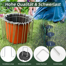 Lade das Bild in den Galerie-Viewer, Erdanker Bodenanker, 50 Stück 150x25mm Ø3mm, Mit Pufferscheiben, Anti Rost Verzinkter Stahl - Für Unkrautvlies, Garten, Gartenvlies & Zaun
