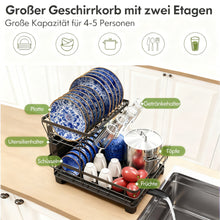 Lade das Bild in den Galerie-Viewer, Abtropfgestell Geschirr,Edelstahl-Geschirrabtropfgestell für Küchentheke