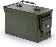 Lade das Bild in den Galerie-Viewer, Munitionskiste, US Ammo Box, Patronenbox, Aufbewahrungsbox für Lithiumbatterien, Munition (Abschließbar)