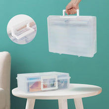 Lade das Bild in den Galerie-Viewer, Fotobox, Sortierboxen für Kleinteile, 16 innere Fotohalter, Aufbewahrungsbox Transparent für Postkarten, Fotos, Spielzeug