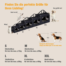 Lade das Bild in den Galerie-Viewer, Hundebox Faltbar Hundetransportbox, robust Transportbox für Hund & Katze Groß Hundetasche Auto Haustiertransportbox für Unterwegs & Zuhause Dunkelblau