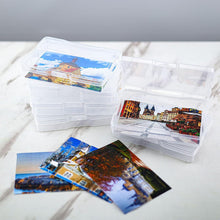 Lade das Bild in den Galerie-Viewer, Fotobox, Sortierboxen für Kleinteile, 16 innere Fotohalter, Aufbewahrungsbox Transparent für Postkarten, Fotos, Spielzeug