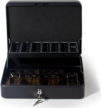 Lade das Bild in den Galerie-Viewer, Geldkassette Abschließbar Groß mit Münzzählbrett & Scheinfächern,30x24x9cm