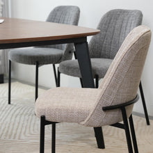 Lade das Bild in den Galerie-Viewer, Esszimmerstühle Stühle 2er Set Stuhl esszimmer esstisch stühle Polsterstuhl mit Rückenlehne Leinenbezug küchenstuhl essstühle für Esszimmer Wohnzimmer Küche (Grobes Leinen)