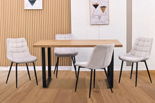 Lade das Bild in den Galerie-Viewer, Esszimmerstühle Stühle 2er Set Esstisch Stühle Küchenstühle Essstühle Esszimmer Stuhl Polsterstuhl mit Rückenlehne Metallbeine für Esszimmer Wohnzimmer Küche (Hellgrau-Smat, Breit)