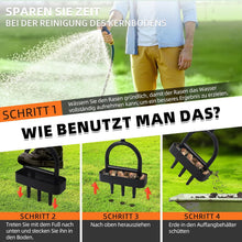 Lade das Bild in den Galerie-Viewer, Rasenlüfter Aerifizierer für Rasen, 3 Hohlzinken Rasenbelüfter Rasenspecht, Hohlspoon Rasen Lüften Gerät - Für Rasen Aerifizieren & Verdichtete Böden