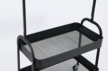 Lade das Bild in den Galerie-Viewer, Kleiderständer auf Rollen,Kleiderstange mit2Korbböden,2Kunststoffbügel«, (RT152BK), Geeignet für Schlafzimmer, Wohnzimmer, Flur zu Hause und das Büro