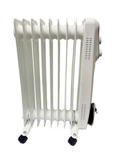 Lade das Bild in den Galerie-Viewer, Ölradiator 2000W Ölradiator, Elektroheizkörper, elektrische Heizung, 9 Rippen(3D heating), inkl. Bodenrollen y Kontrollleuchte, weiß