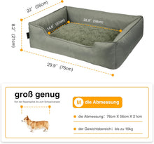 Lade das Bild in den Galerie-Viewer, Hundebett für mittelgroße &amp; Grosse Hunde,Dicker Hundekissen, ergonomisches Hundebetten mit abnehmbarem Bezug, kratzfestes &amp; wasserdichtes Hundekorb, Hundekörbchen waschbar

