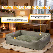 Lade das Bild in den Galerie-Viewer, Hundebett für mittelgroße &amp; Grosse Hunde,Dicker Hundekissen, ergonomisches Hundebetten mit abnehmbarem Bezug, kratzfestes &amp; wasserdichtes Hundekorb, Hundekörbchen waschbar
