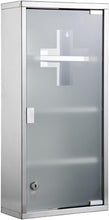 Lade das Bild in den Galerie-Viewer, Medizinschrank Abschließbar Hängend, Erste Hilfe Schrank, Arzneischrank aus Edelstahl, Wand-Medizinbox XXL 57 x 27 x 12 cm (Silber - 4 Schichten)
