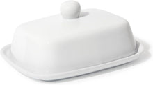 Lade das Bild in den Galerie-Viewer, Butterdose - Hochwertige Butterglocke aus Keramik - Butter Dish für alle gängigen Butter (250g) - Butterschale Porzellan (Weiß)
