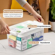 Lade das Bild in den Galerie-Viewer, Medikamenten Aufbewahrung, Medizinbox, Hausapotheke Box, Apothekenbox, Medizinkoffer Groß 33cm
