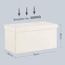 Lade das Bild in den Galerie-Viewer, Sitzbank, Sitzhocker, Fußhocker, Sitztruhe faltbar 76 x 38 cm(Kunstleder)
