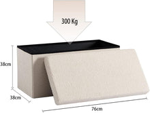 Lade das Bild in den Galerie-Viewer, Sitzhocker Sitzwürfel mit Stauraum Samt Fußbank Truhen , faltbar (76cm)
