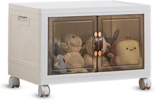 Lade das Bild in den Galerie-Viewer, 75L x 1,68.5*15*45.5 Faltbare Aufbewahrungsbox mit Deckel,Aufbewahrungsregal mit boxen,Stapelboxen,Kunststoffbox mit Türen
