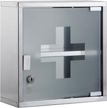 Lade das Bild in den Galerie-Viewer, Medizinschrank mit Fachböden, Wand-Medizinbox aus Edelstahl 30 x 30 x 12 cm（2 Fächer）
