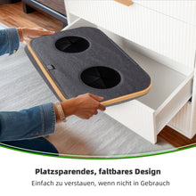 Lade das Bild in den Galerie-Viewer, 140L Pfandflaschen Sammelbehälter mit Deckel &amp; XXL Tragetaschen, Flaschensammler für Leergut &amp; Altglas, 2 Fächer Organizer mit Lochdesign, Recycling Behälter für Küche &amp; Abstellraum (Dunkelgrau)
