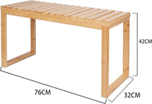 Lade das Bild in den Galerie-Viewer, Schuhbank aus Bambus mit Sitzfläche, Sitzbank mit Stauraum, Schuhregal mit Sitzfläche für Flur, Eingang, Wohnzimmer &amp; Schlafzimmer 76 x 42 x 32 cm
