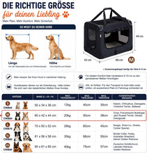 Lade das Bild in den Galerie-Viewer, Hundebox Faltbar Hundetransportbox, robust Transportbox für Hund &amp; Katze Groß Hundetasche Auto Haustiertransportbox für Unterwegs &amp; Zuhause Schwarz
