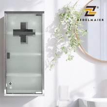 Lade das Bild in den Galerie-Viewer, Medizinschrank Abschließbar Hängend, Erste Hilfe Schrank, Arzneischrank aus Edelstahl, Wand-Medizinbox XXL 57 x 27 x 12 cm (Silber - 4 Schichten)
