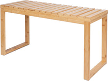 Lade das Bild in den Galerie-Viewer, Schuhbank aus Bambus mit Sitzfläche, Sitzbank mit Stauraum, Schuhregal mit Sitzfläche für Flur, Eingang, Wohnzimmer &amp; Schlafzimmer 76 x 42 x 32 cm
