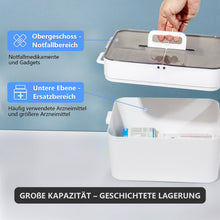 Lade das Bild in den Galerie-Viewer, Medizinschrank Gross, Erste Hilfe Kasten, Hausapotheke Box, Medikamenten Aufbewahrung XXL, Medizinbox Vintage
