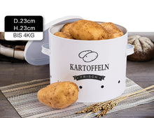Lade das Bild in den Galerie-Viewer, Kartoffel Vorratsdosen Set, Kartoffeltopf im Retro Zwiebeltopf, Vorratsbehälter aus Metall,  Kann Kartoffeln für eine Lange Zeit lagern

