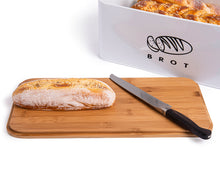 Lade das Bild in den Galerie-Viewer, Brotbox  mit Deckel, Großer Knäckebrot Box aus Metall, Brotaufbewahrungsbox , Brot,Kekse Lange Aufbewahren und Trocken Halten(Weiß-42cm)
