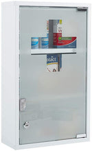 Lade das Bild in den Galerie-Viewer, Medizinschrank Abschließbar Hängend, Erste Hilfe Schrank, Arzneischrank aus Edelstahl, Wand-Medizinbox 48 x 27 x 12 cm (Weiß - 3 Schichten)
