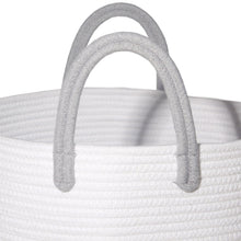 Lade das Bild in den Galerie-Viewer, Wäschekorb mit Henkel, Spielzeug Aufbewahrung, Aufbewahrungsbox Geflochten, Wäschesammler Groß, Aufbewahrungskorb Kinderzimmer（Grau-D 38 x H 50 CM）
