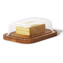 Lade das Bild in den Galerie-Viewer, Butterdose,Butterglocke für 250gButter, oder Boraxglas gefertigt mit edlem nachhaltigem natürlicher Deckel,(Pakung1xBecher,1xdeckel)Transparentes Glas
